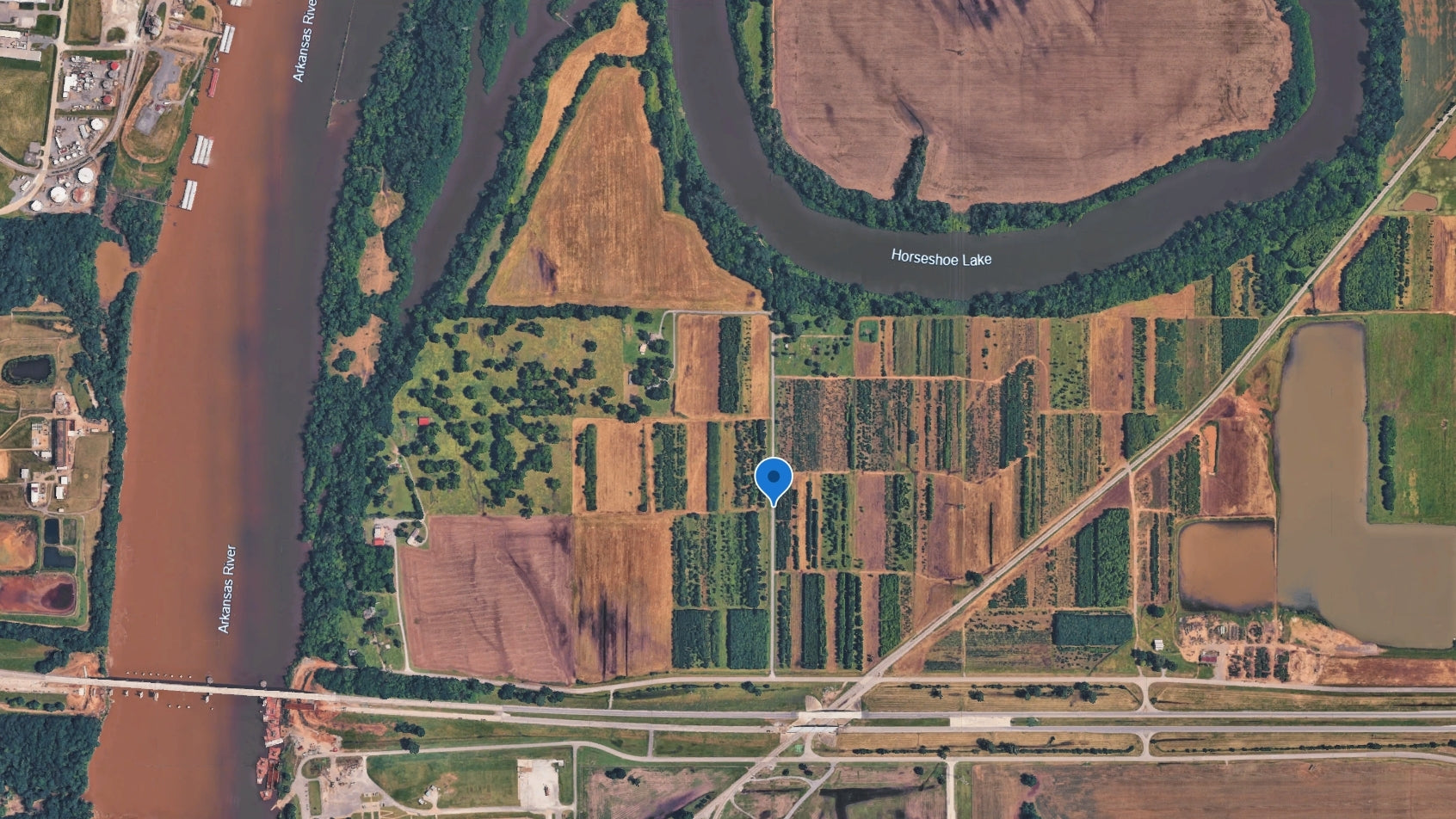 Aerial view of Grand River Nursery Fort Gibson Oklahoma